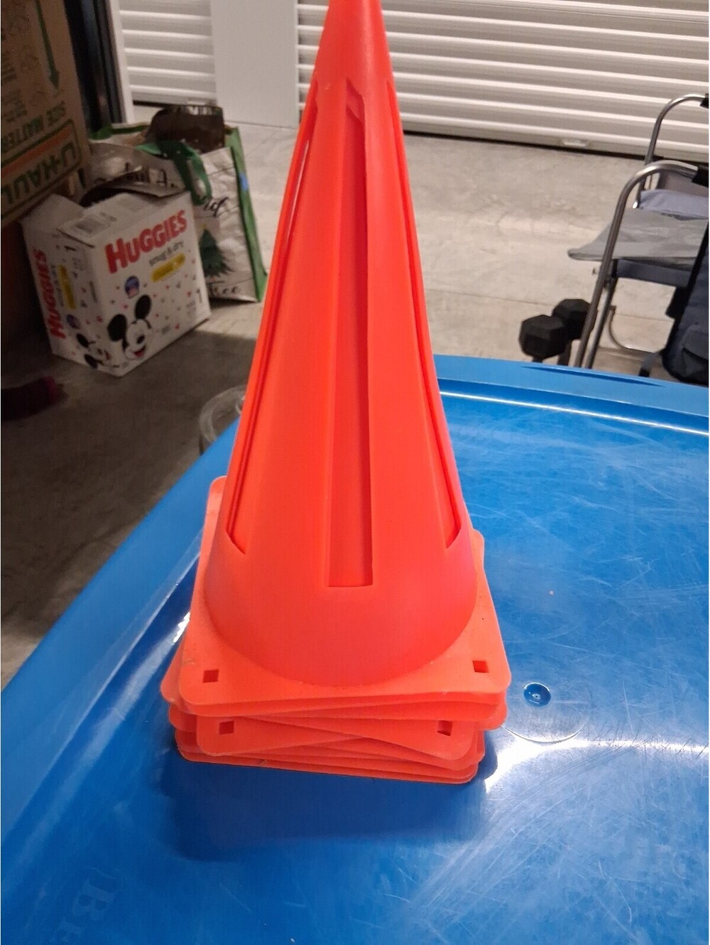 9" INCH ORANGE CONES SET OF 9 SPORTS AGILITY TRAFFIC FIELD ROAD SOCCER